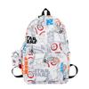 Schoolbag high school backpack boys ins trendy cool personality graffiti college student schoolbag women's casual simple versatile backpack
