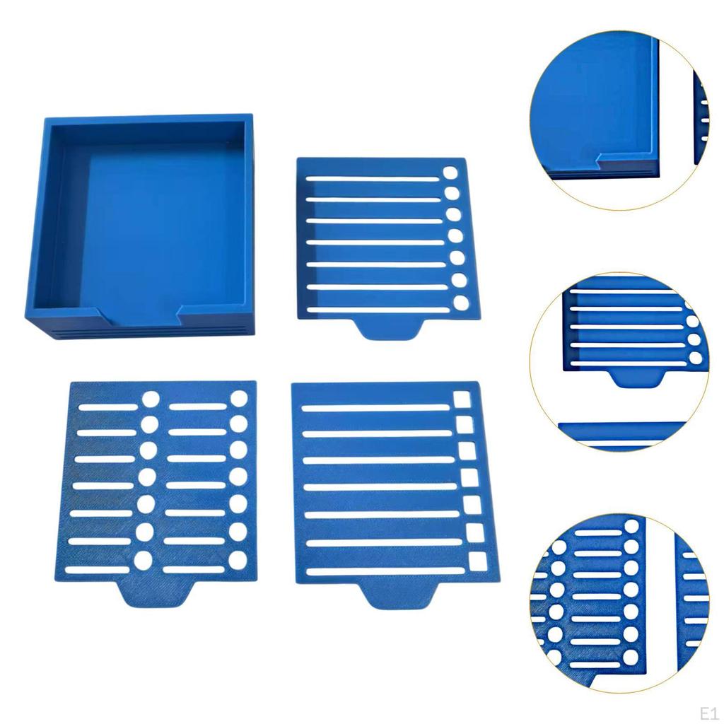 Sticky Note Holder with Stencil Memo Dispenser Easy To Use Business Card Office Desk