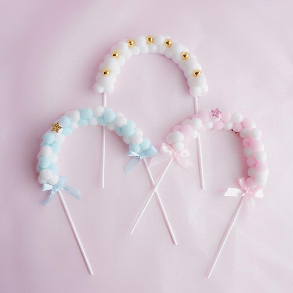 1 шт. Золотая бусина арка меховой шар подвеска мягкий помпон облако праздничные принадлежности выпечка вставка открытка сделай сам торт