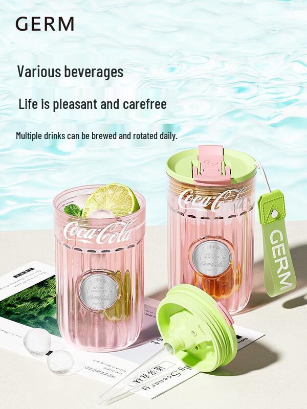 GEOMINI Coca-Cola Badge Series 500ml Insulated Straw Cup