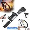High-pressure Bicycle Tyre Inflator Manual Hand Pump Portable Air Inflator Bike