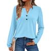Women's Solid Color Long Sleeve Shirts Elegant Casual Tops Trendy Shirts Tops