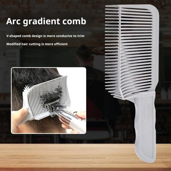 Barber Fade Comb Heat-Resistant Men Curved Blending Flat Top Hair Clipper Guide Haircut Comb Home Salon Professional Hairdresser Styling Tools