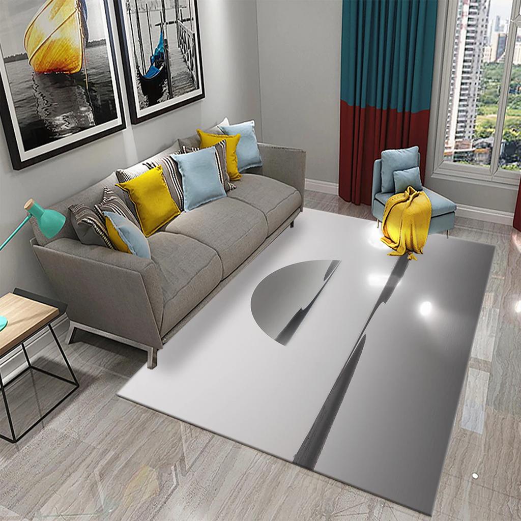 Визуальное искусство Ковер Синий Океан Замок Принт Коврик Креативный Дизайн Прямоугольные Ковры для Зоны Коврики для Йоги Плоский Коврик Декор для Гостиной Придверный Коврик