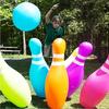 Outdoor Entertainment PVC Inflatable Bowling Set Parent-Child Fun Game Sports Bowling Beach/Sand Toys