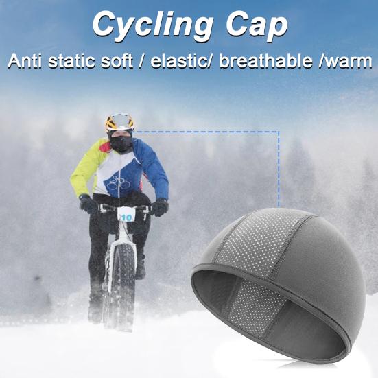 Helmet Liner Hat Sweat Wicking Breathable Mesh Quick Drying Beanie Outdoor Cycling Running Motorcycle Men Under-Helmet Skull Hat