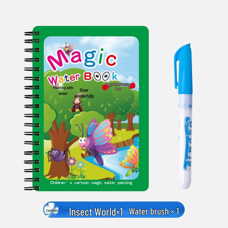 Книга для рисования волшебной водой своими руками для детей: Тихий альбом для рисования и раскрашивания