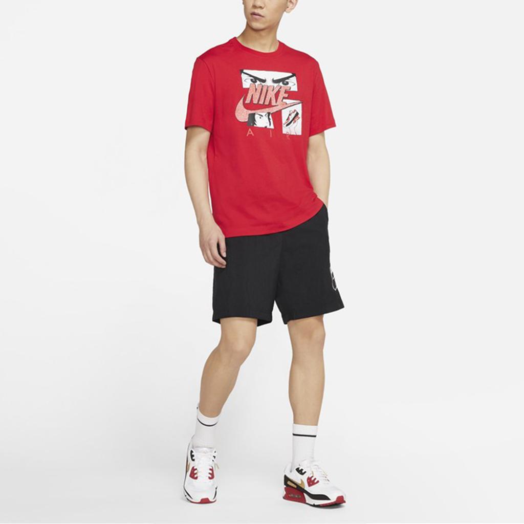 Nike Sportswear Comic Print Short Sleeve Crew Neck T-Shirt Men Tops Red DB6152-657