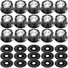 15-Piece A03 Potentiometer Control Knob and 0-100 Scale Plate Bakelite Knob Scale Plate Digital Potentiometer Set