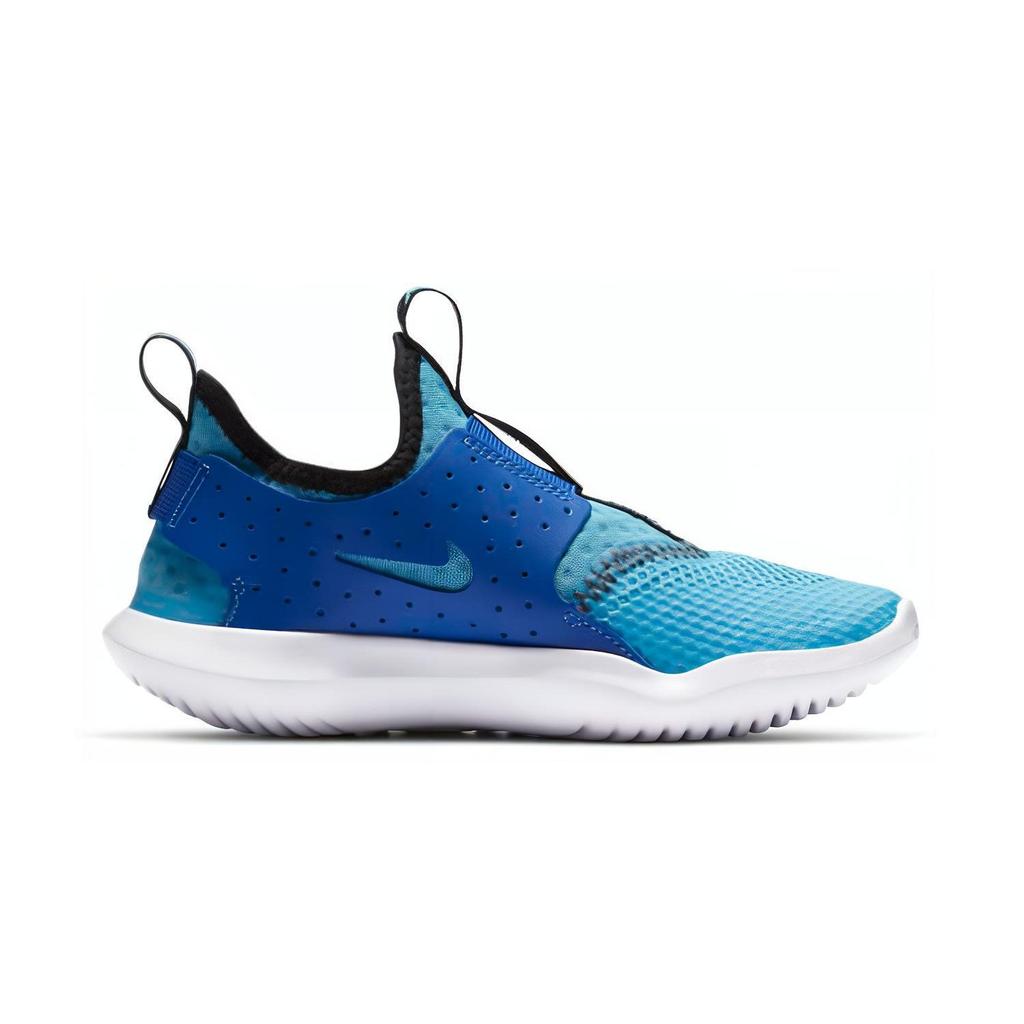 Nike Flex Runner Противоскользящая Амортизация Низкие Детские Беговые Кроссовки Бело-Синие Дети Возраст 3 7 Лет CV9327-400
