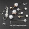 Pearl Brooch Skirt Waist Anti-Exposure Pin and Decorative Shirt Collar Button