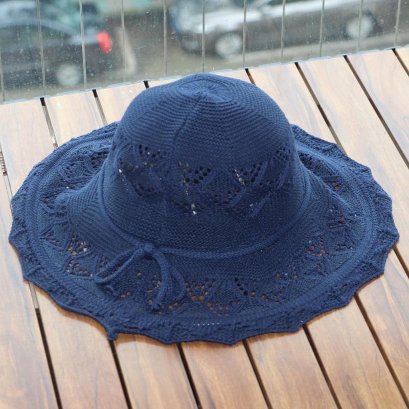 Summer Women's Straw Hat Summer Washable Folding Korean Version Large Brim Sun Vacation Versatile Hat