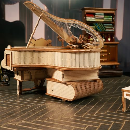 Серия 3D деревянных пазлов-музыкальных шкатулок Tsukurundesu® (Волшебное пианино) с инструкциями на японском языке