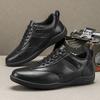 Original Men's Sneakers Fashion Black Leather Casual Shoes Outdoor Men Climbing Shoes for Men Flat Comfortable Walking Footwear
