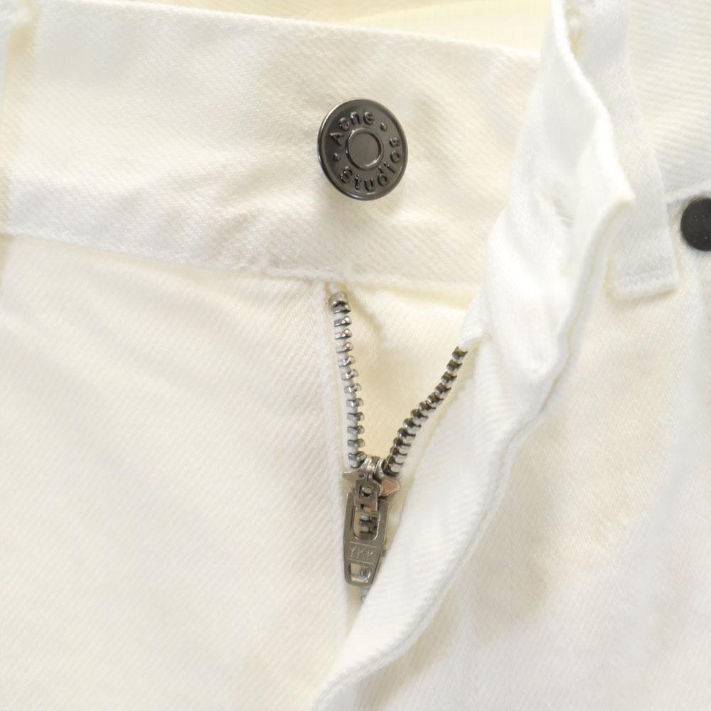 Acne Studios Джинсы из денима с необработанным краем W26 белые Мужские Б/у