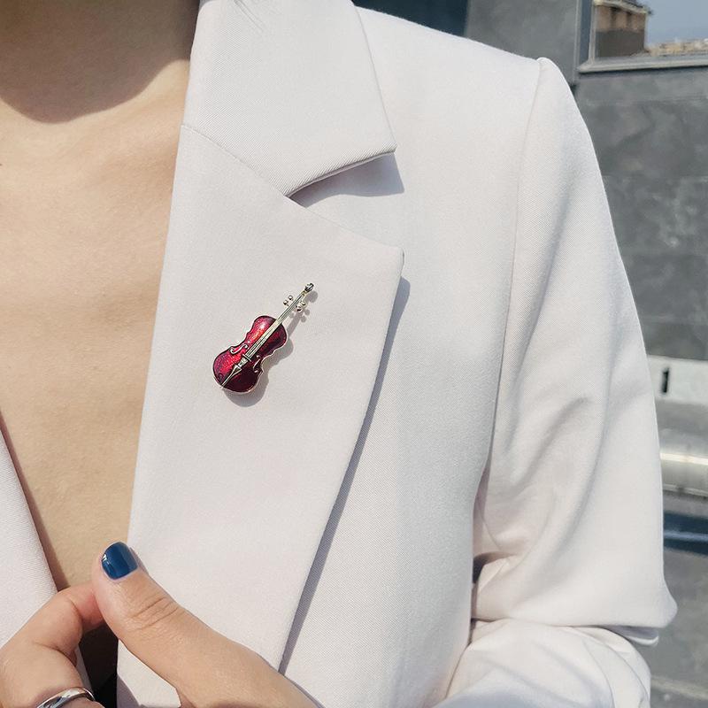 Модная брошь в виде скрипки от Xiliang Concubine - корейский аксессуар в виде гитары