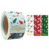Wrapping Happy New Year Merry Christmas Stickers Santa Claus Snowman Sealing Labels Greeting Tags