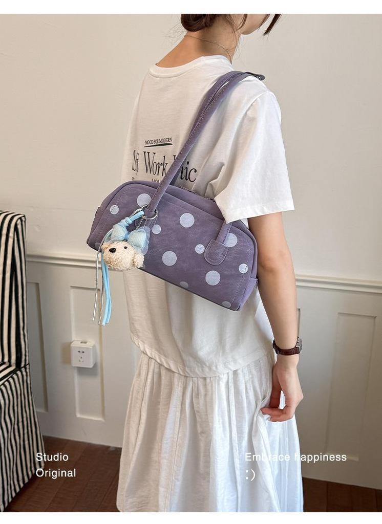 Корейская сумка-багет с горошком Boston Baguette Pillow Bag - Универсальная женская сумка через плечо 2026