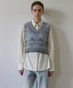 EN OR [Alpaca 35%] Superfine Alpaca Nordic Vest - Gray
