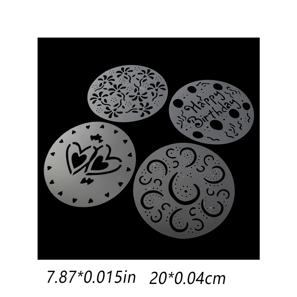 4 шт. Форма для торта Праздничные конфеты Желе DIY Изготовление спреев Трафареты Главная Отель Кафе Кухня Помадка Выпечка Гаджеты