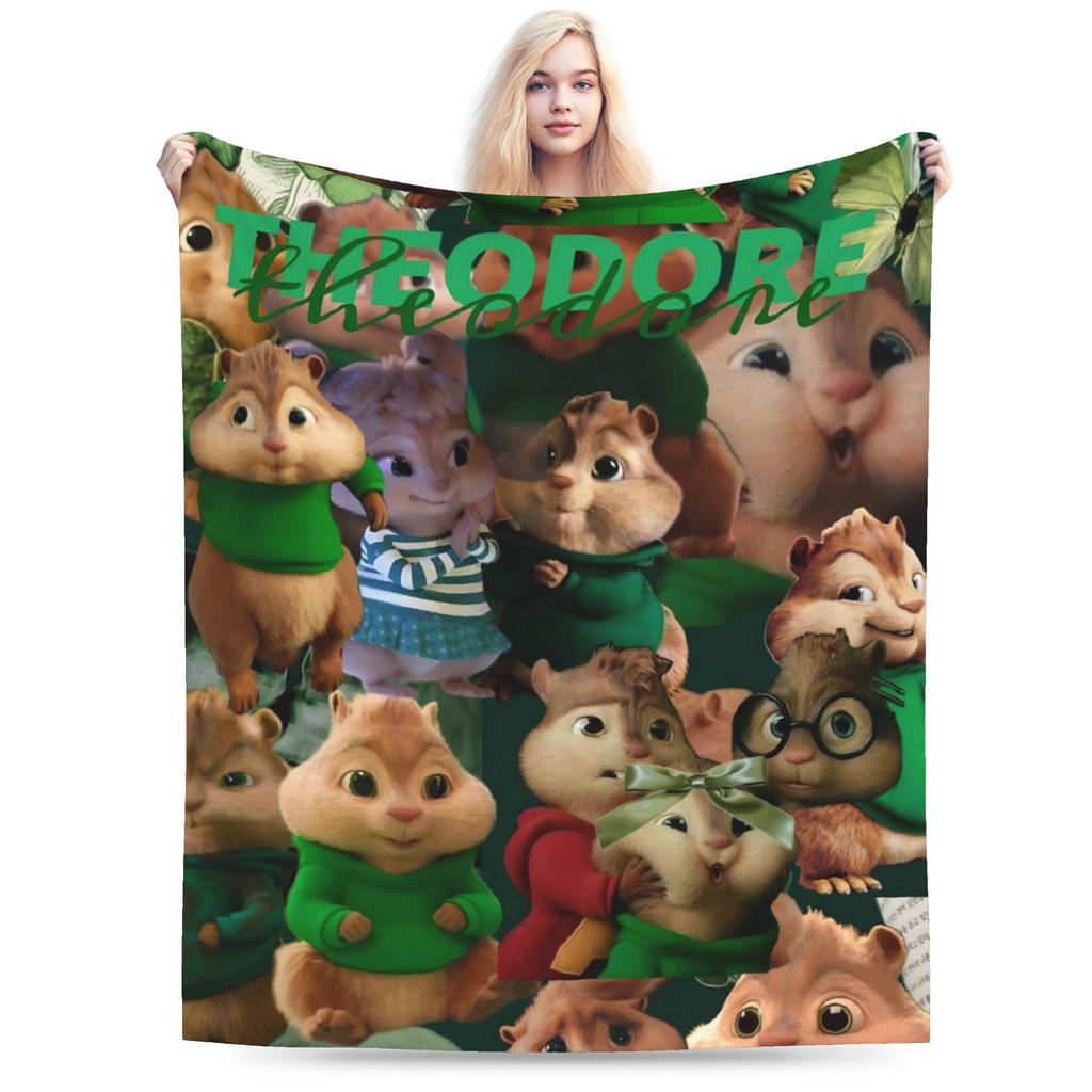 Alvin and the Chipmunks Blanket Cozy Soft Throw Blankets for Couch 50x60 Inch Multisize Plush Thin Quilt