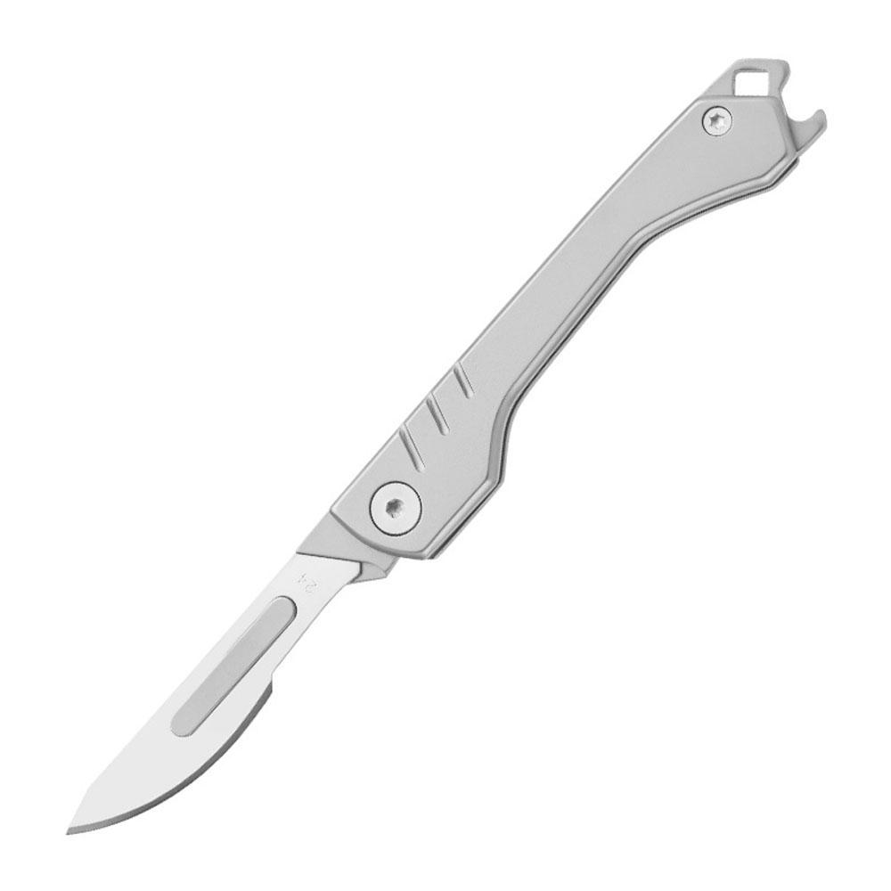 Smal Folding Scalpel Pocket Knife for Men Mini Foldable Razor Keychain Jackknife Replaceable Blades EDC Utility knife Box Cutter