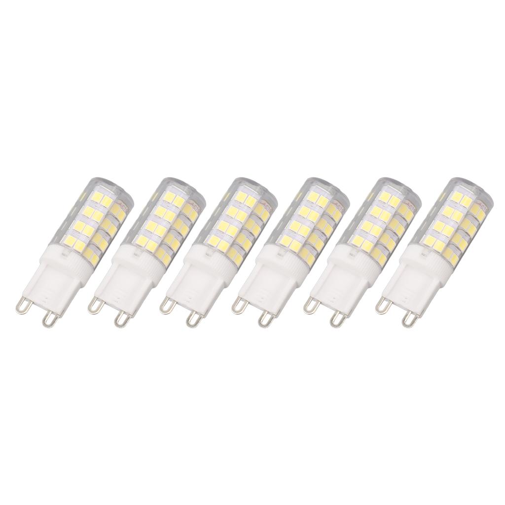 6PCS LED Corn Light Bulb 6000K 5W G9 Non Dimmable Decorative Ceiling Fan Corn Bulb for Home Garage