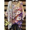 Women's Plus-size Short-sleeved T-shirt with Irregular Hem Design