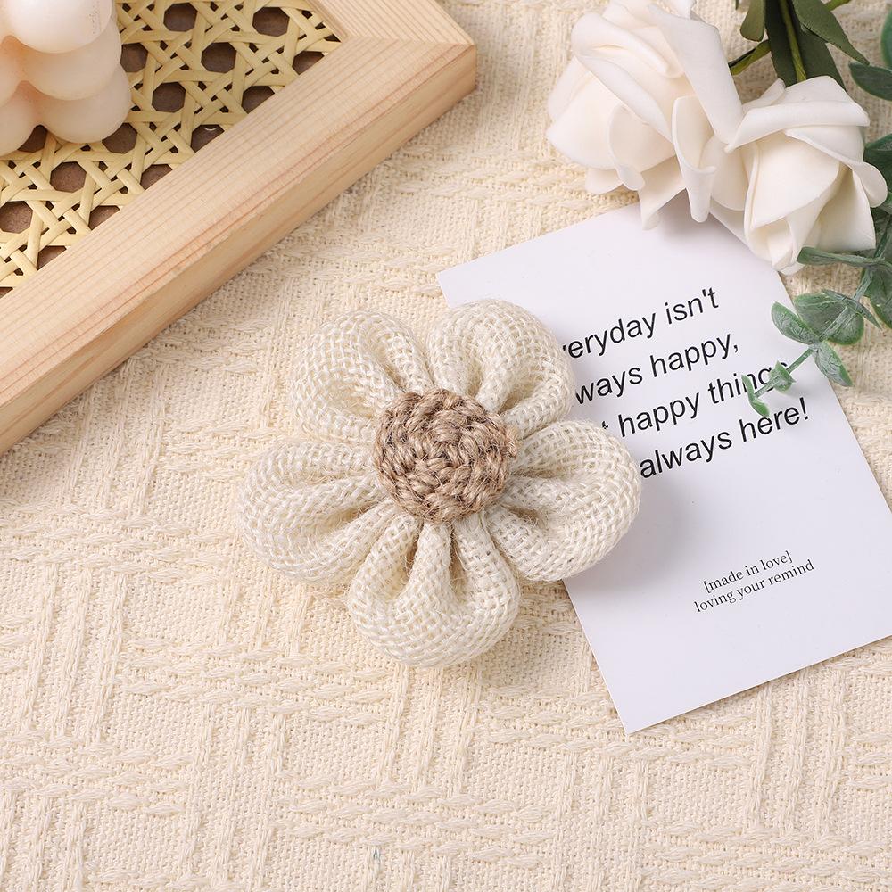 Имитация льняной розы, праздничный льняной декоративный цветок, сделай сам, льняная роза, свадебное украшение, цветок