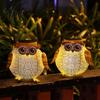 Decorative Solar Lantern Light Owl Design Garden Decor Outdoor Waterproof Metal Hanging