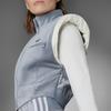 Adidas Originals Trefoil Challenger Zip-Up Collar Cropped Sleeveless Jacket Women Tops Blue Light-Grey HN1001