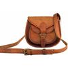 Vintage Goat Cross-body Bag Leather Brown Messenger Shoulder Purse Handmade Leather Brown Bag