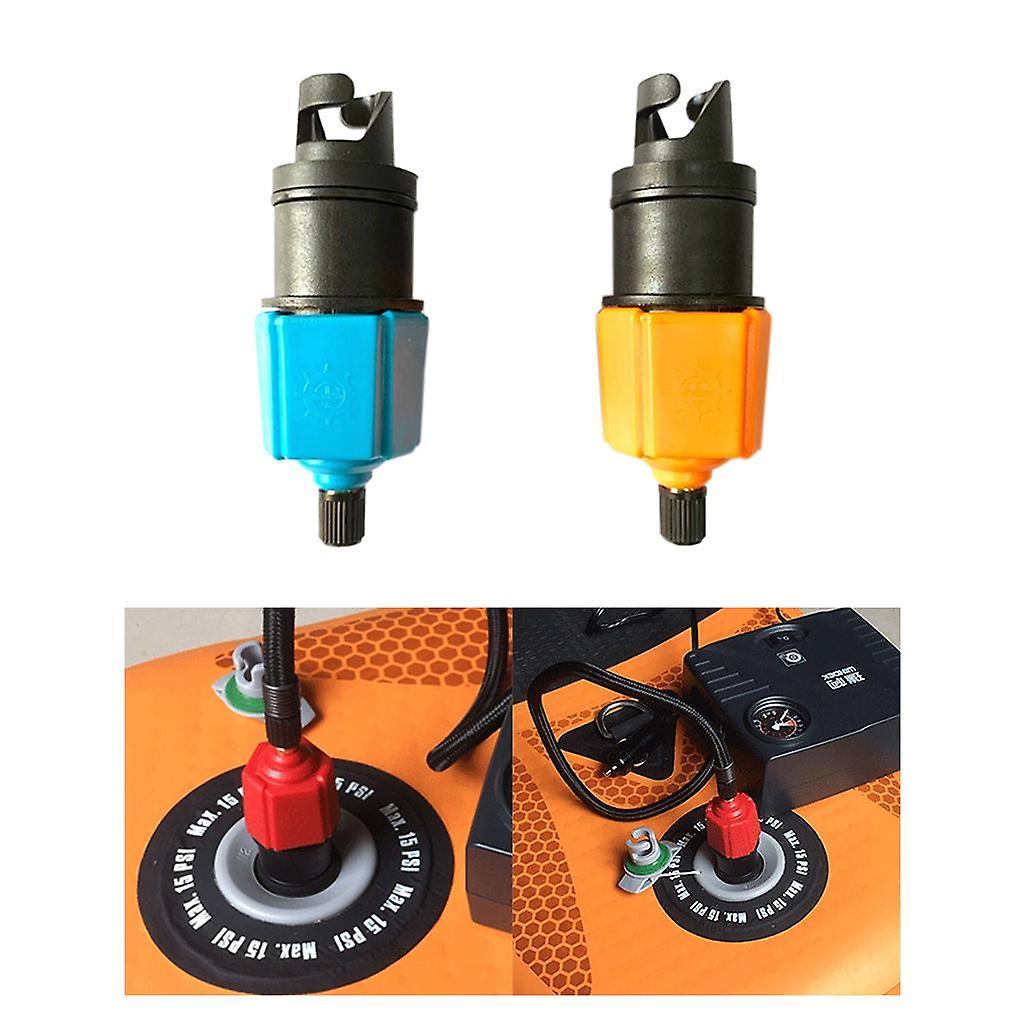 Inflatable Boat Pump Valve SUP Air Paddle Board Rubber Raft Adaptor Blue