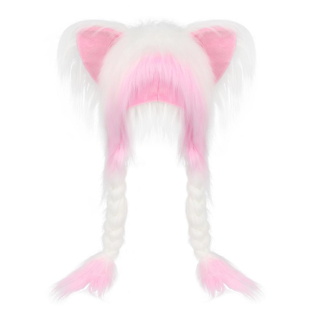 Plush fursuit niche two-dimensional cat ears and animal ears anime subculture unisex fried hair y2k headgear hat