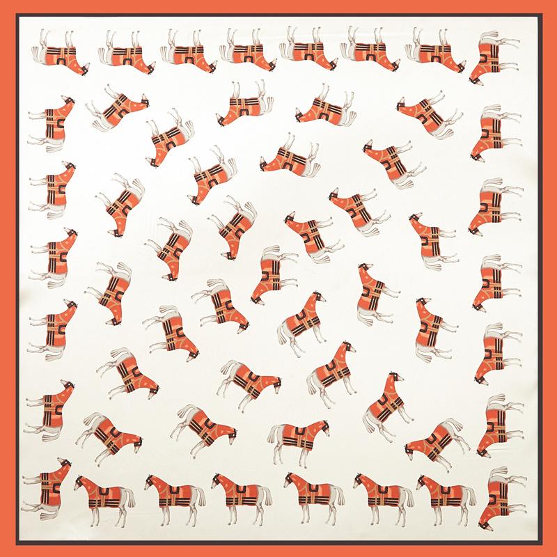 Маленький квадратный шарф, женский весенний новый шелковый атласный шелковый шарф с принтом, шаль на шею, подарок, мода