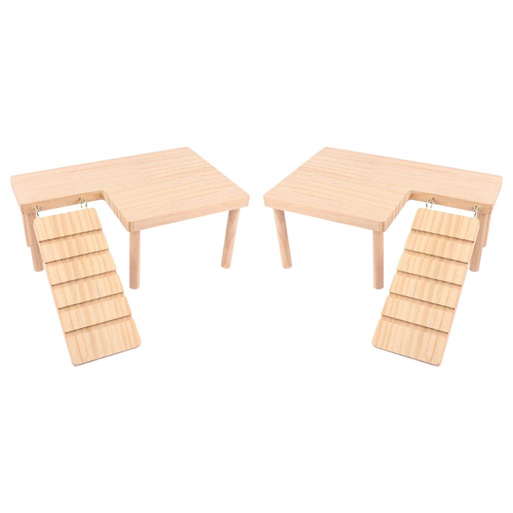 Деревянные платформы для хомяков с лестницей для лазания, игровой набор для грызунов, крыс и мышей