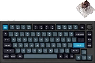 Q1 Pro Custom Wireless Custom Mechanical Keyboard Knob Swap Совместимая с Keychron K Pro Mechanical и Bluetooth Windows Linux K Pro Mechanical коричневого цвета
