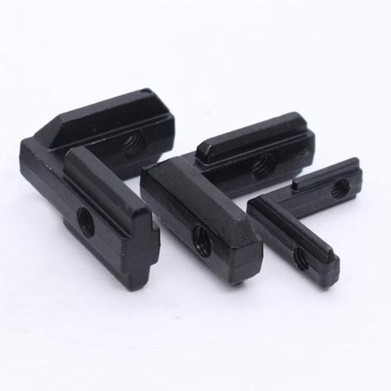 10pcs L Shape Angle Brackets Inner Corner Connectors with Fastening Screws Structural Support Holder for T Slot Profiles