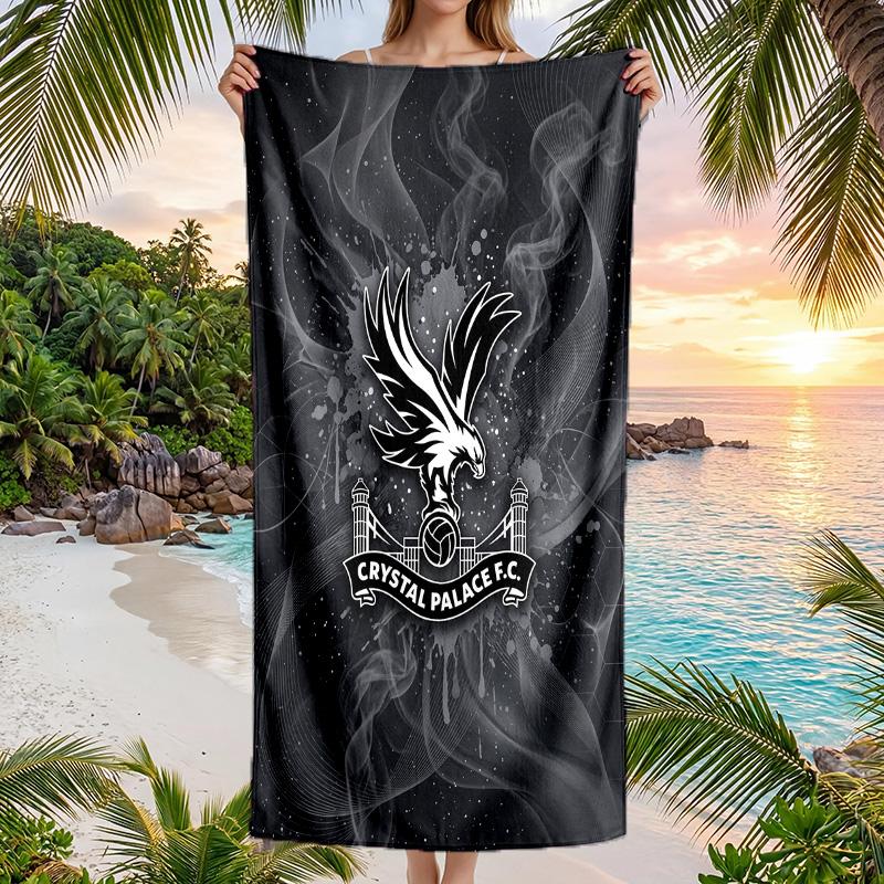 Crystal Palace Football Beach Towel Soft Microfiber Summer Towel Quick Dry Absorbent Towel for Beach Swimming Pool Travel