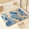 VIKAMA Modern Art Entrance Rug Colorful Circle Block Pattern Non Slip Washable Indoor Front Porch Floor Carpet