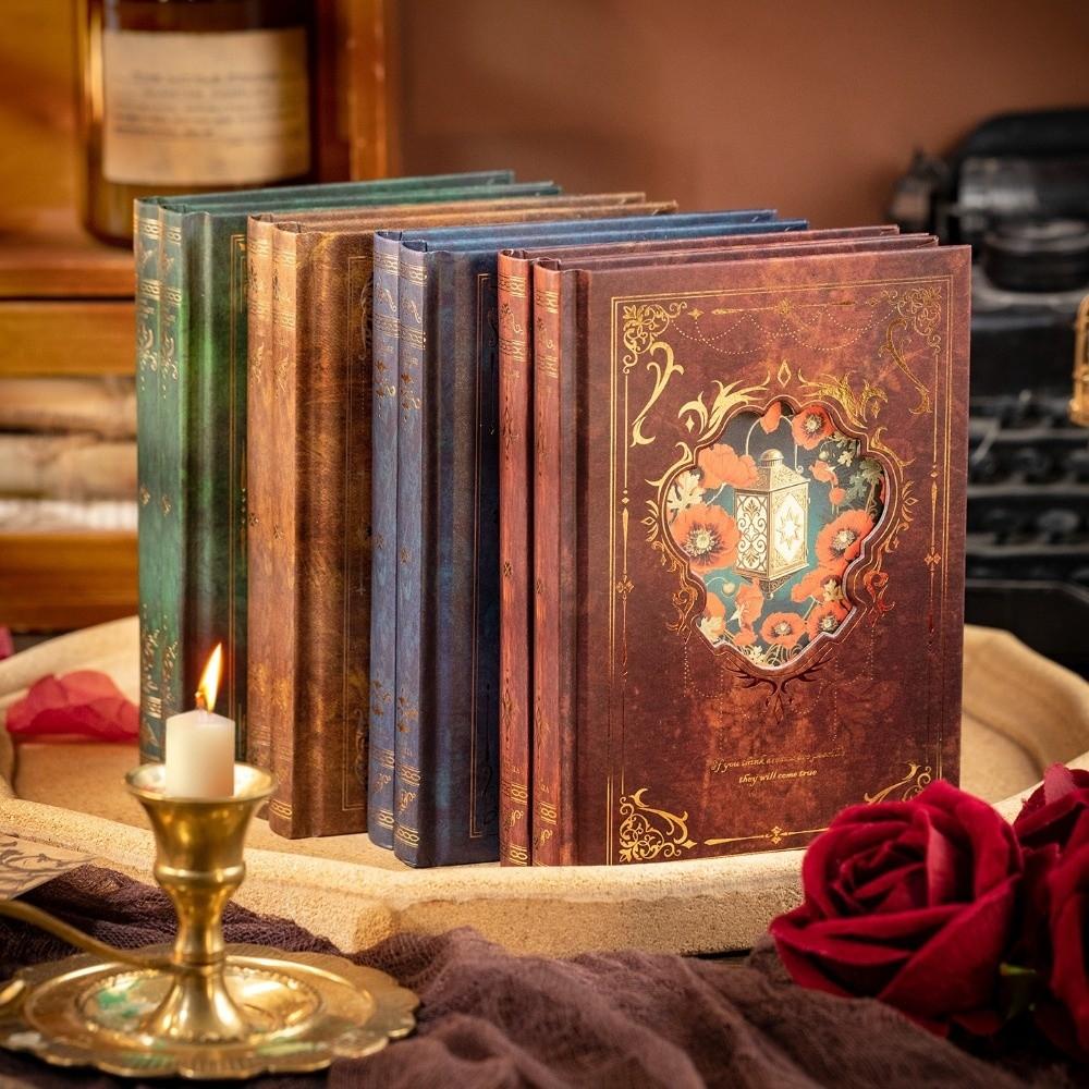 Flower Butterfly Printed Vintage Hardcover Notebook 192 Sheets Planner Notebook Unisex