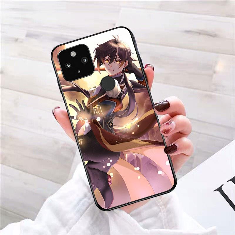 Чехол для телефона Zhongli Genshin Impact для Google Pixel 7 Pro 7 6A 6 Pro 5A 4A 3A Pixel 4 XL Pixel 5 6 4 3 XL 3A XL 2 XL
