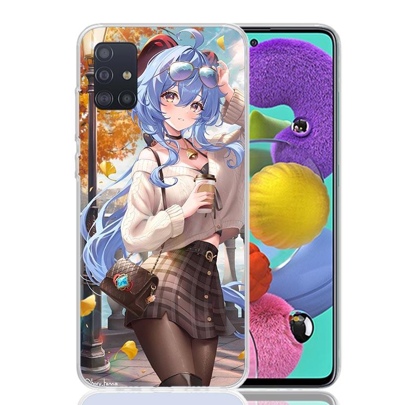 Genshin Impact Ganyu Phone Case for Samsung Galaxy A52 A51 A50S A12 A22 A32 A72 A10S A30S A31 A71 Note 20 Ultra 10 Plus S10 Gala