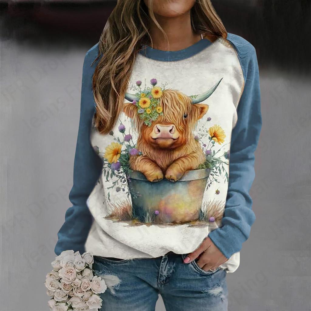 Animal Cow 3d Print Hoodies Women Fashion Hoodie Crewneck Animal Sweatshirt Harajuku Kawaii Coats Women Sweats Girl Clothes
