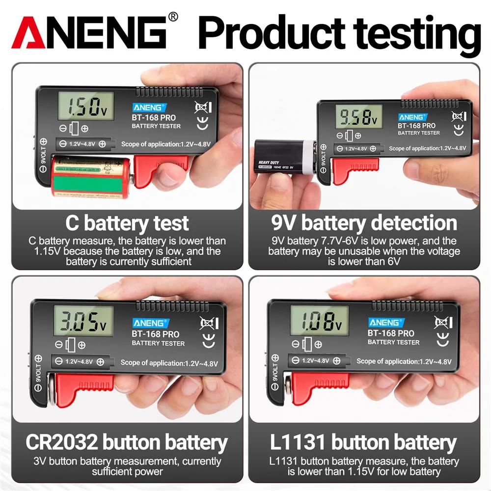 ANENG BT-168D Mini Digital Equipment Internal Battery Tester Checkered Charge Indicador De Capacity Bateria Diy Electronic Test