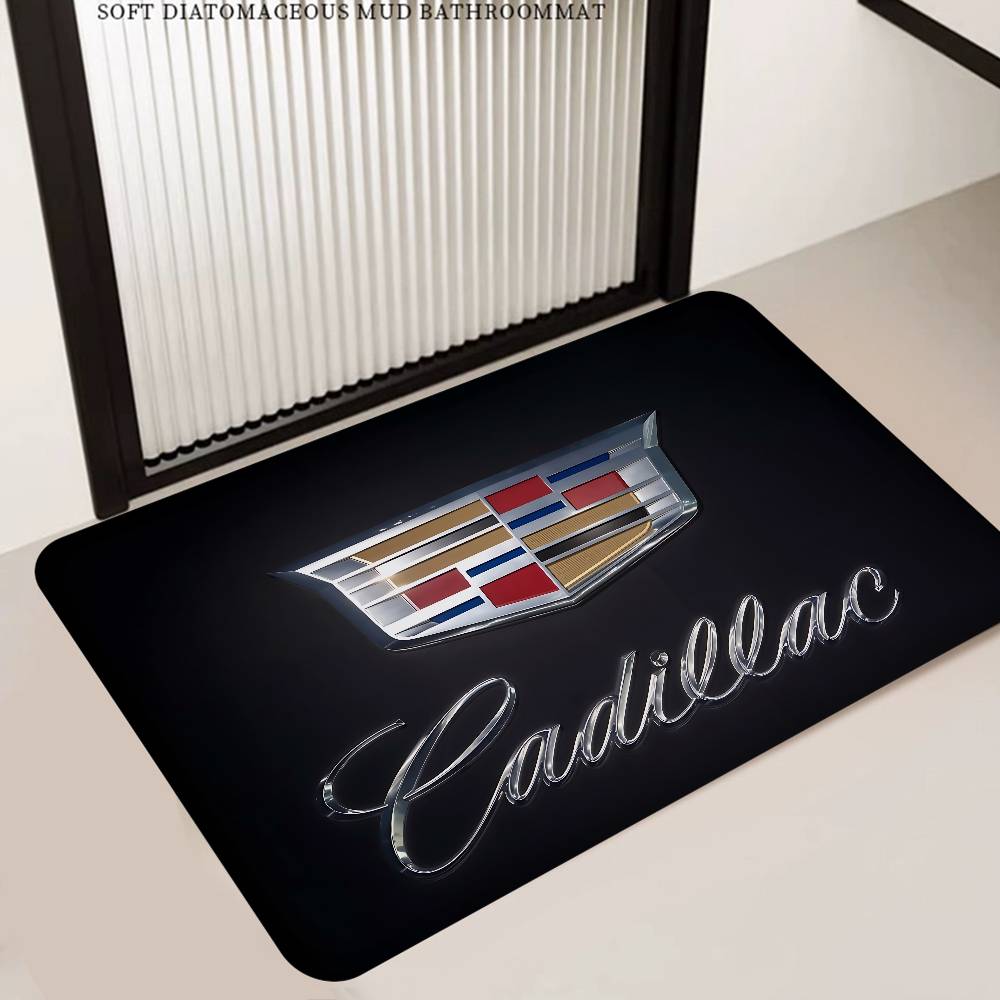 AABKH1 C-Cadillac Car Door Mat Washable Non-Slip Living Room Sofa Chairs Area Mat Kitchen Doormat Area Rug