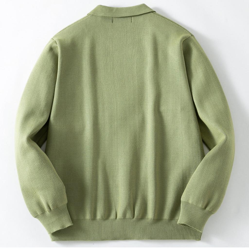 Мужской повседневный вязаный кардиган с квадратным вырезом и множеством карманов, однотонное пальто-свитер с открытой передней частью