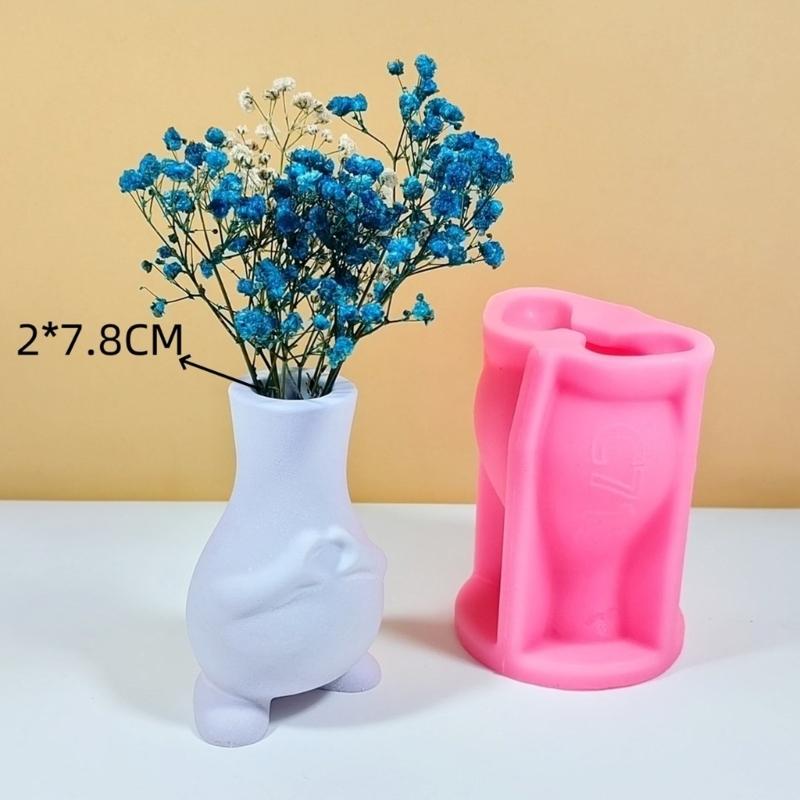 Vase Resin Molds Heart Postures Silicone Mold Succulent Plant Flower Pots Mold Epoxy Resin Casting Mould Home Decorations