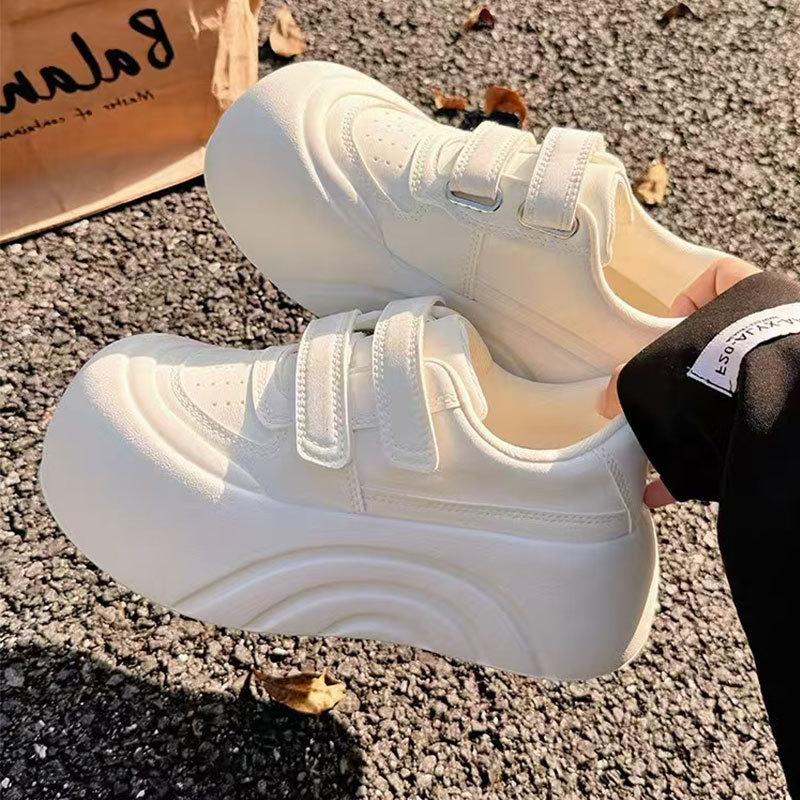 Нишевые туфли на платформе с липучками, туфли-буханки, женские, новые весенне-осенние, уродливо-милые, с большой головой, повседневные