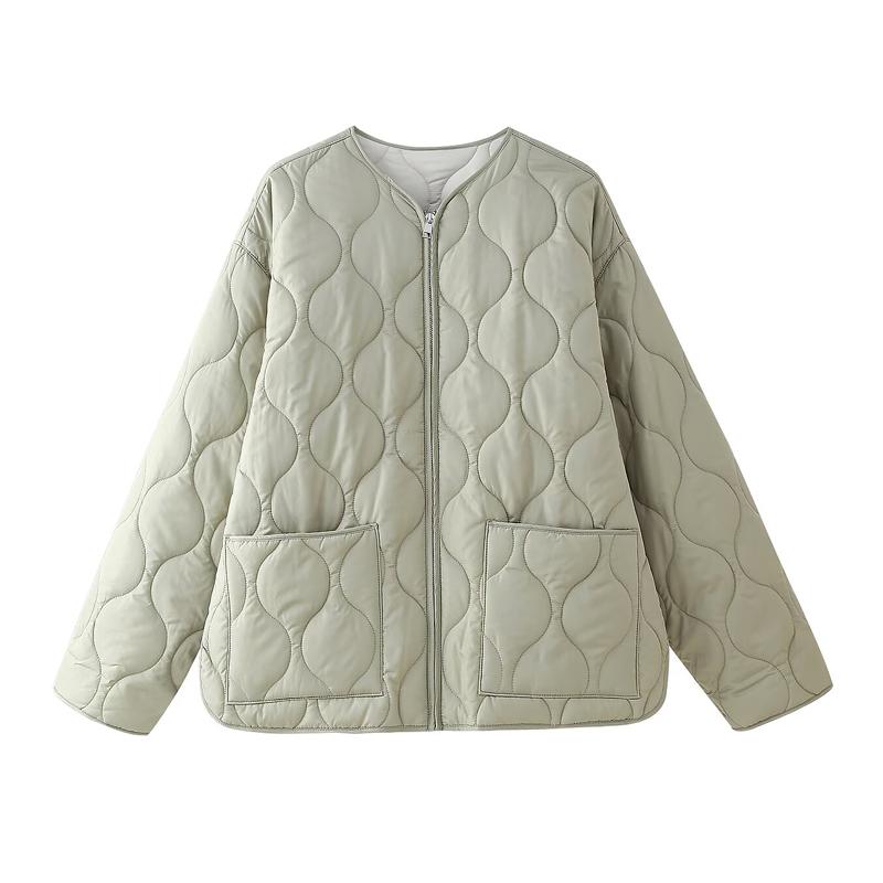 Leopard Print Quilted Jacket Women Padded Demi-season Jacket for Women Long Sleeve Women's Jackets Warm Winter Coat Female